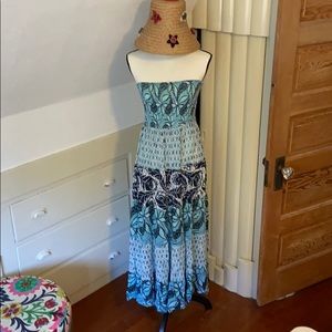 LOFT Beach boho strapless dress.